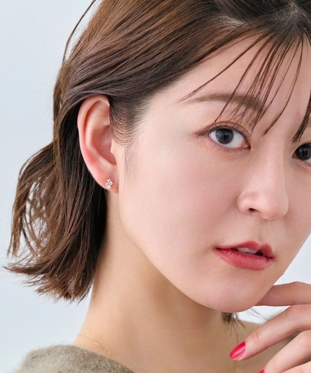 Phoebe 【K10】ツインバケットピアス　ローズゴールド 