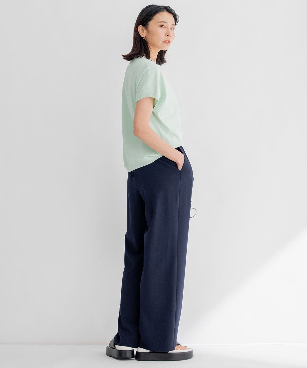 23区 L 【洗える/好評につき新色追加】レーヨンポリエステルストレッチ プルオーバー ニット 