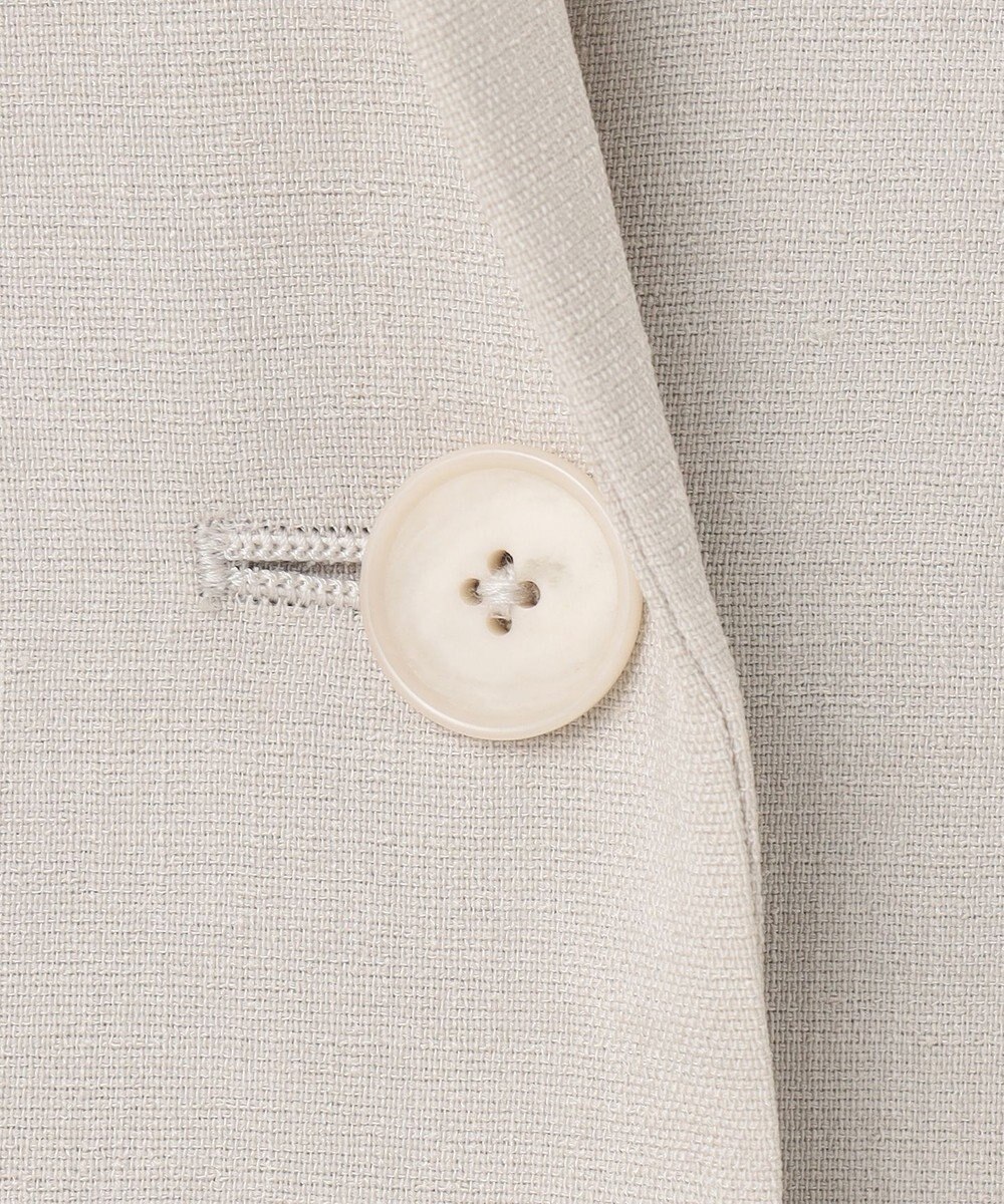 自由区 【カタログ掲載・セットアップ対応・接触冷感・UVカット・洗える】ライトリネンライクショートスリーブ ジャケット 