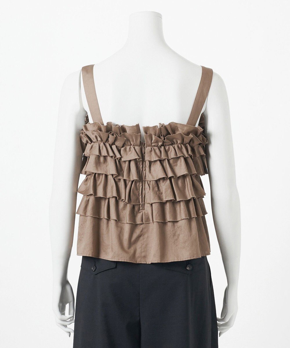 23区 【GOLD LABEL】コットンサテン フリルキャミソール 