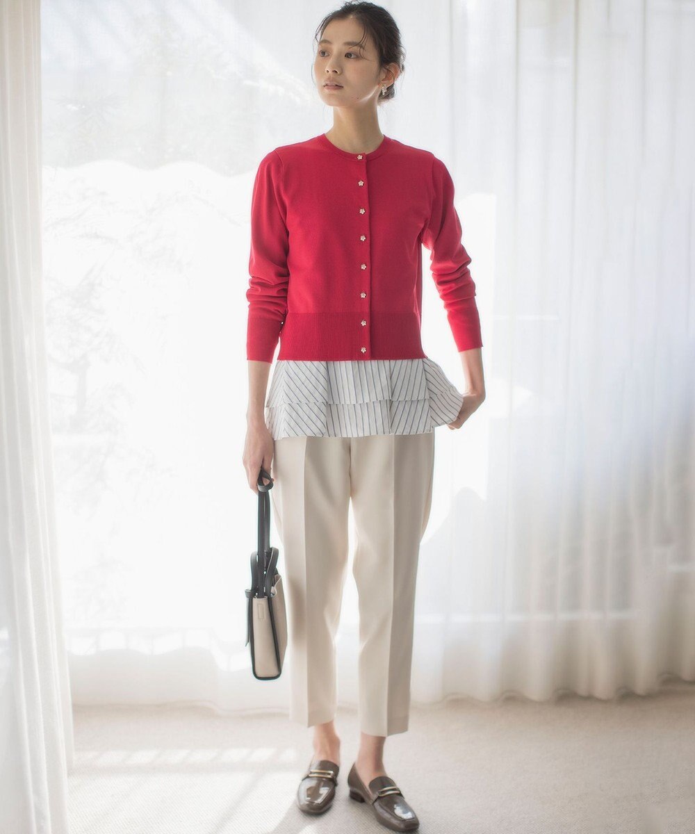 組曲 【ストレッチ・イージーケア】オシャクロス テーパードパンツ 