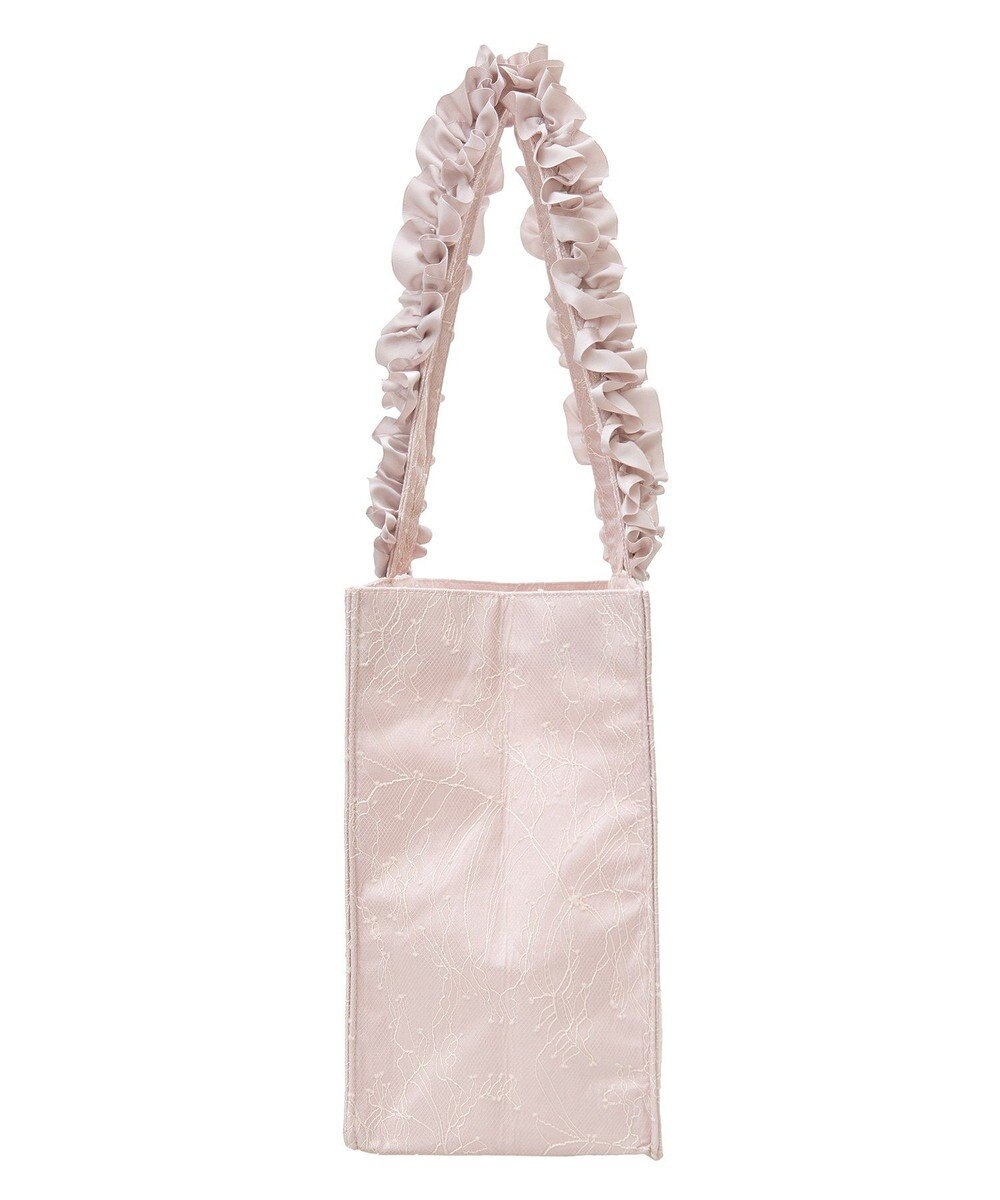 Maison de FLEUR レースフリルハンドルスクエアトートＭバッグ 