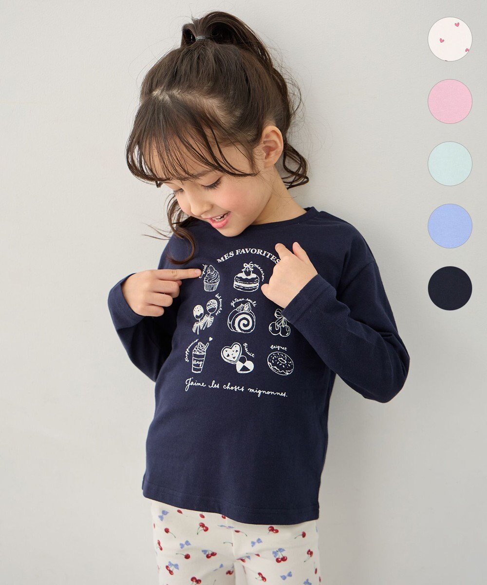 ANY KIDS 【一部店舗/WEB限定】【綿100%】プリント 長袖Tシャツ 