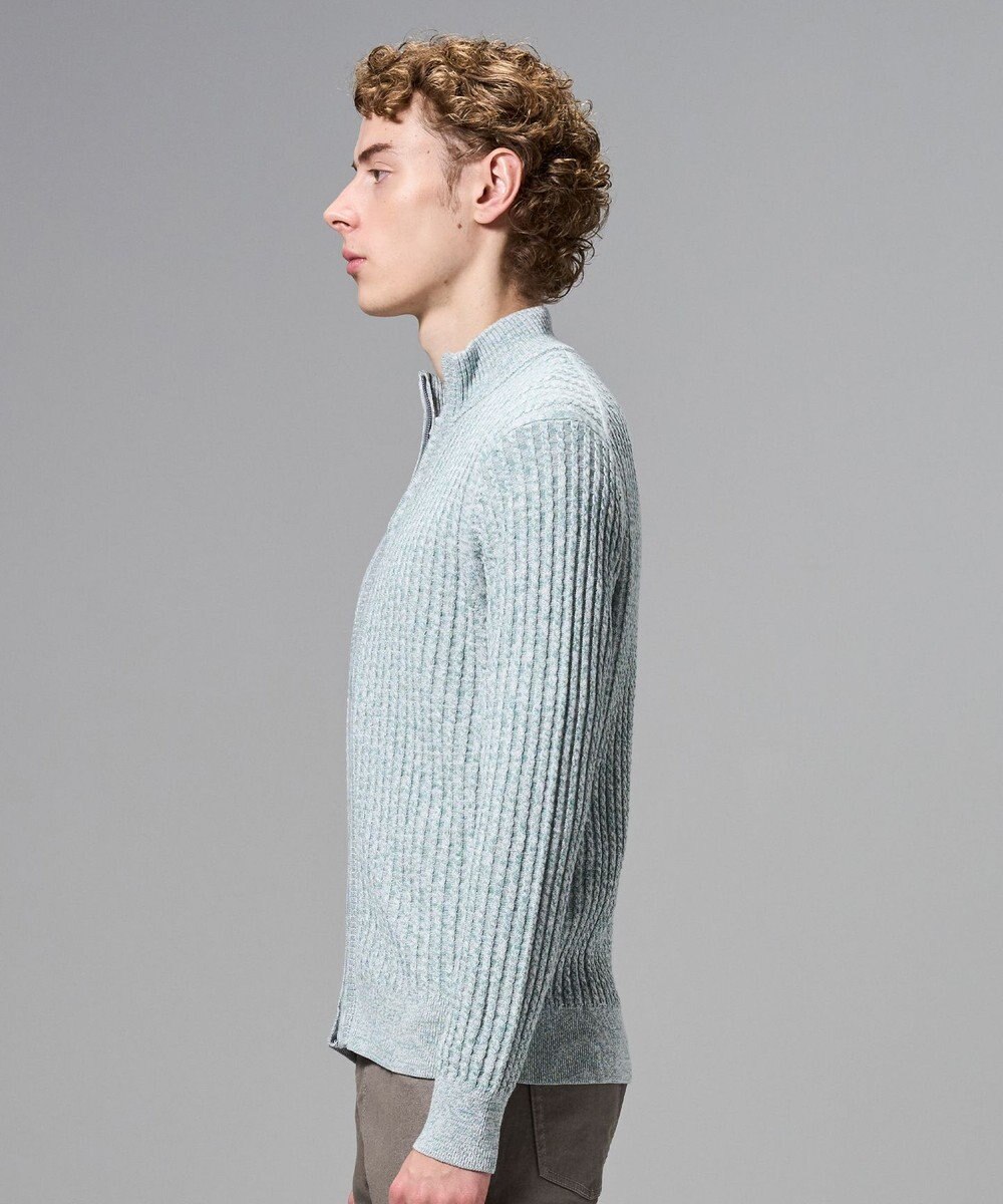 JOSEPH HOMME 【新柄】シルクバルキー　ハイネックジップアップニット 