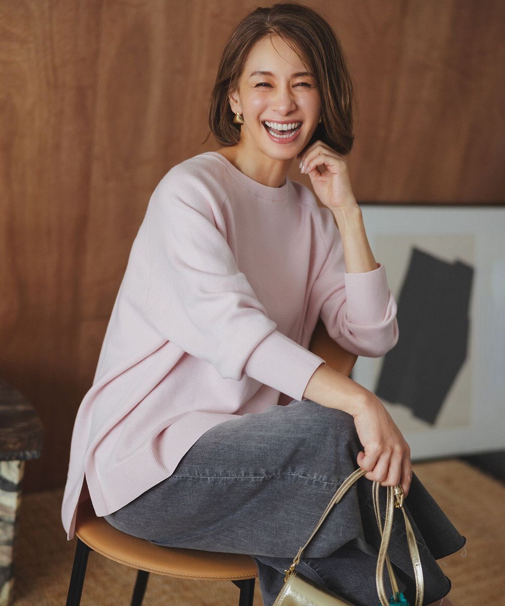 UNFILO コットンカシミヤニット クルーネック 