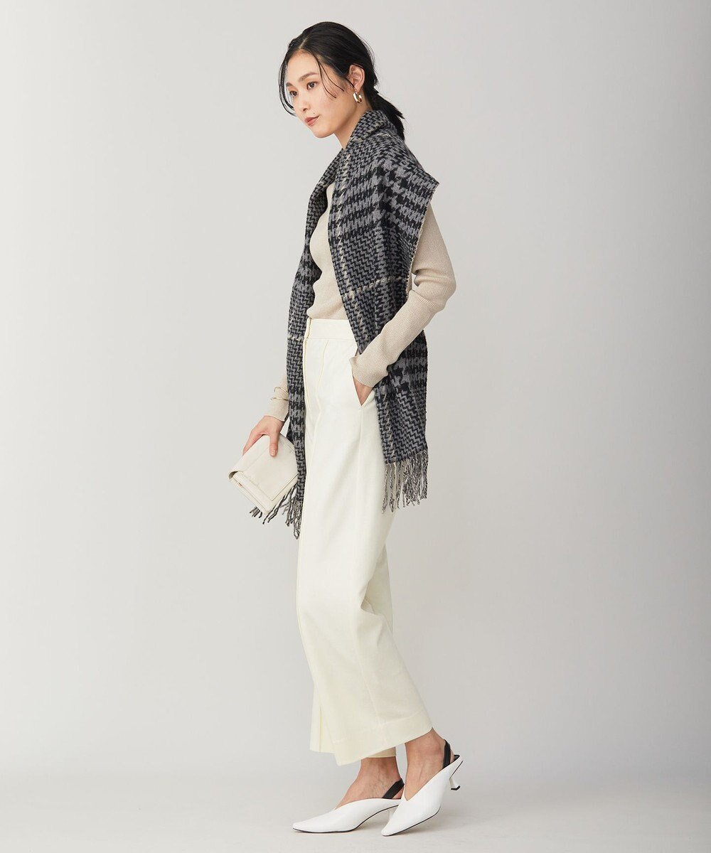 ICB ウールミルドジャージー ワイドストレートパンツ 