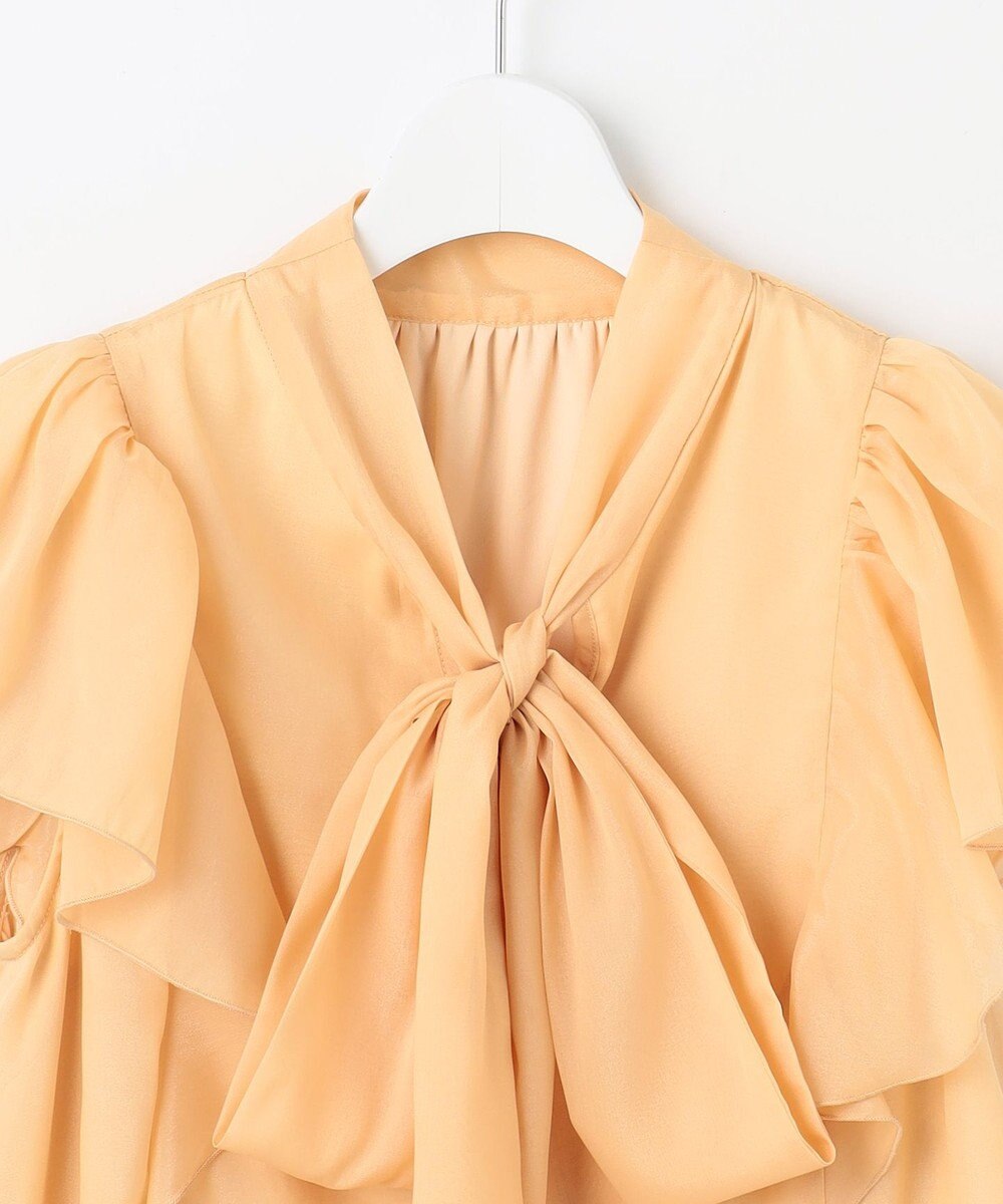 Feroux リボンタイフリルブラウス 