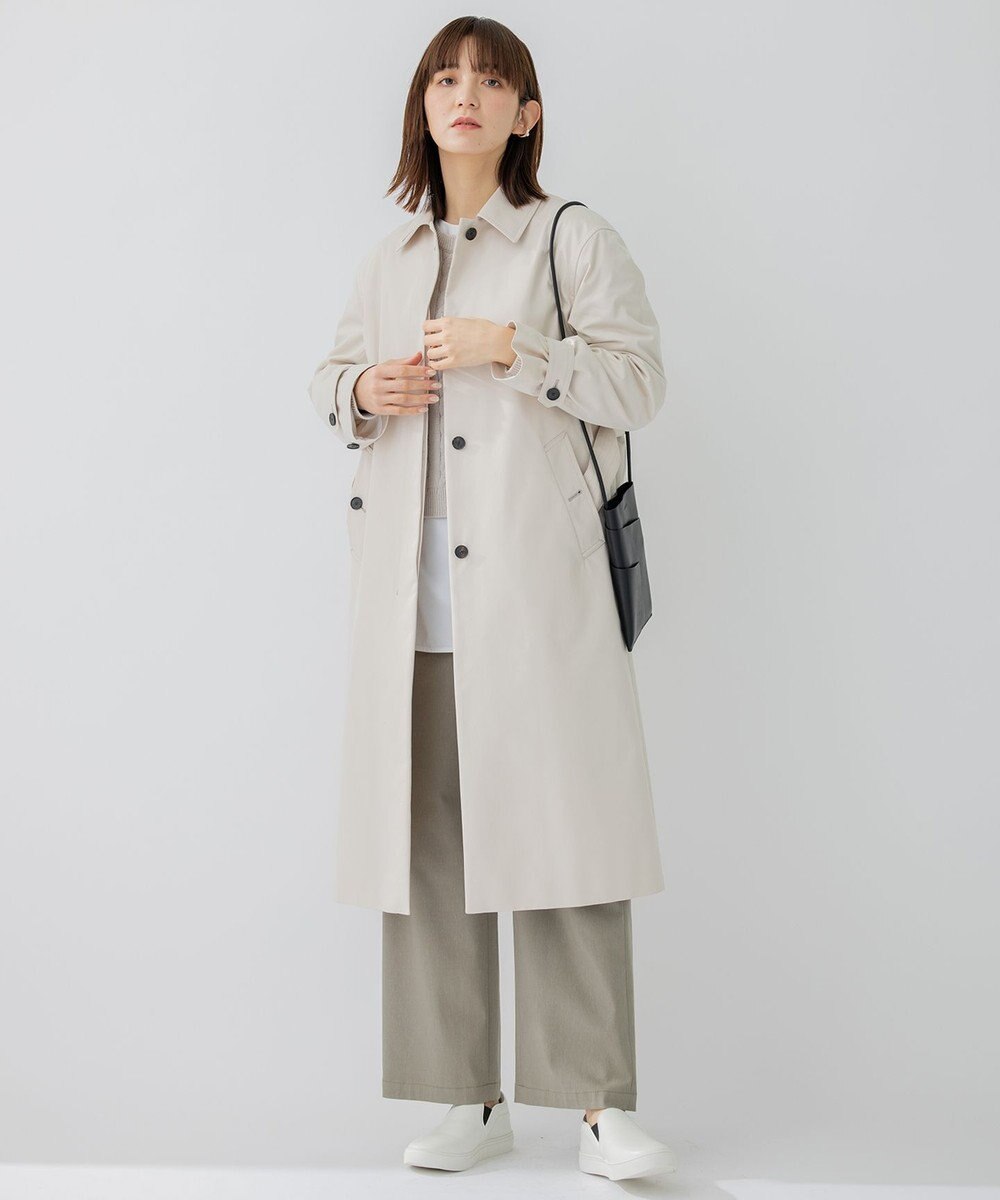 23区 L 【洗える】コンパクトコットンポリエステル ケーブル編み ニット 