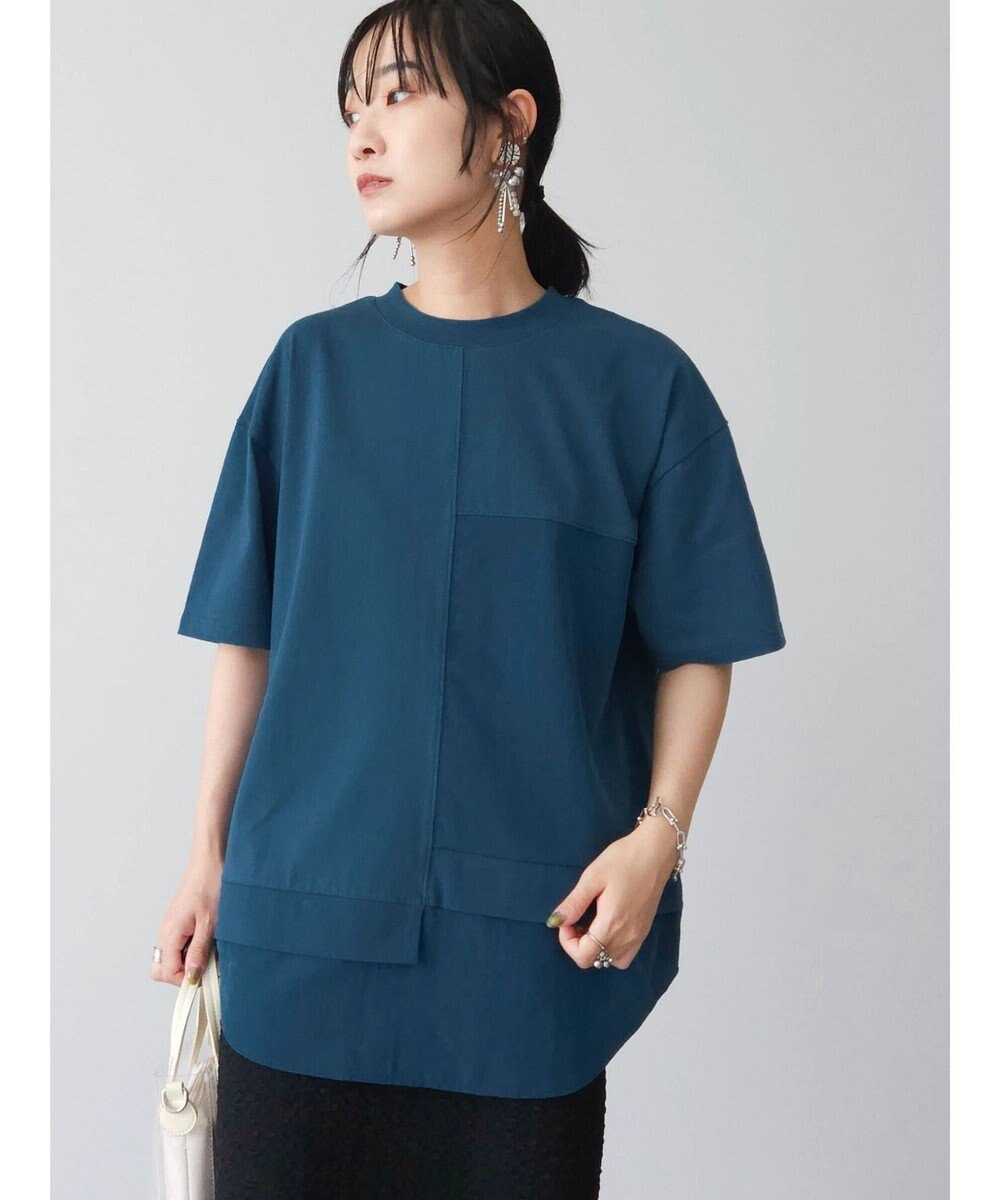 Green Parks 異素材切替ドッキングチュニック 