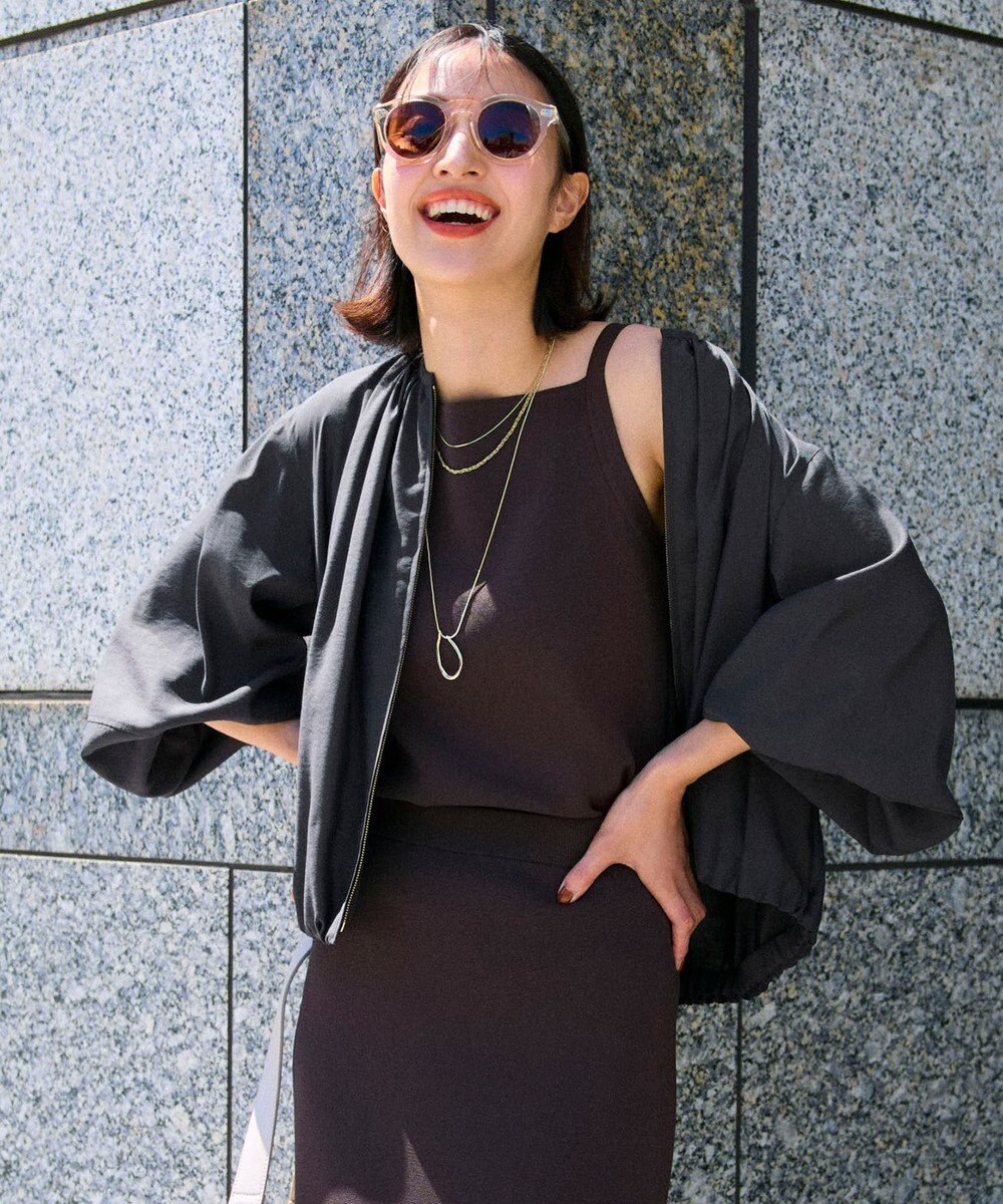 UNFILO スゴ機能美ニット スクエア キャミソール 