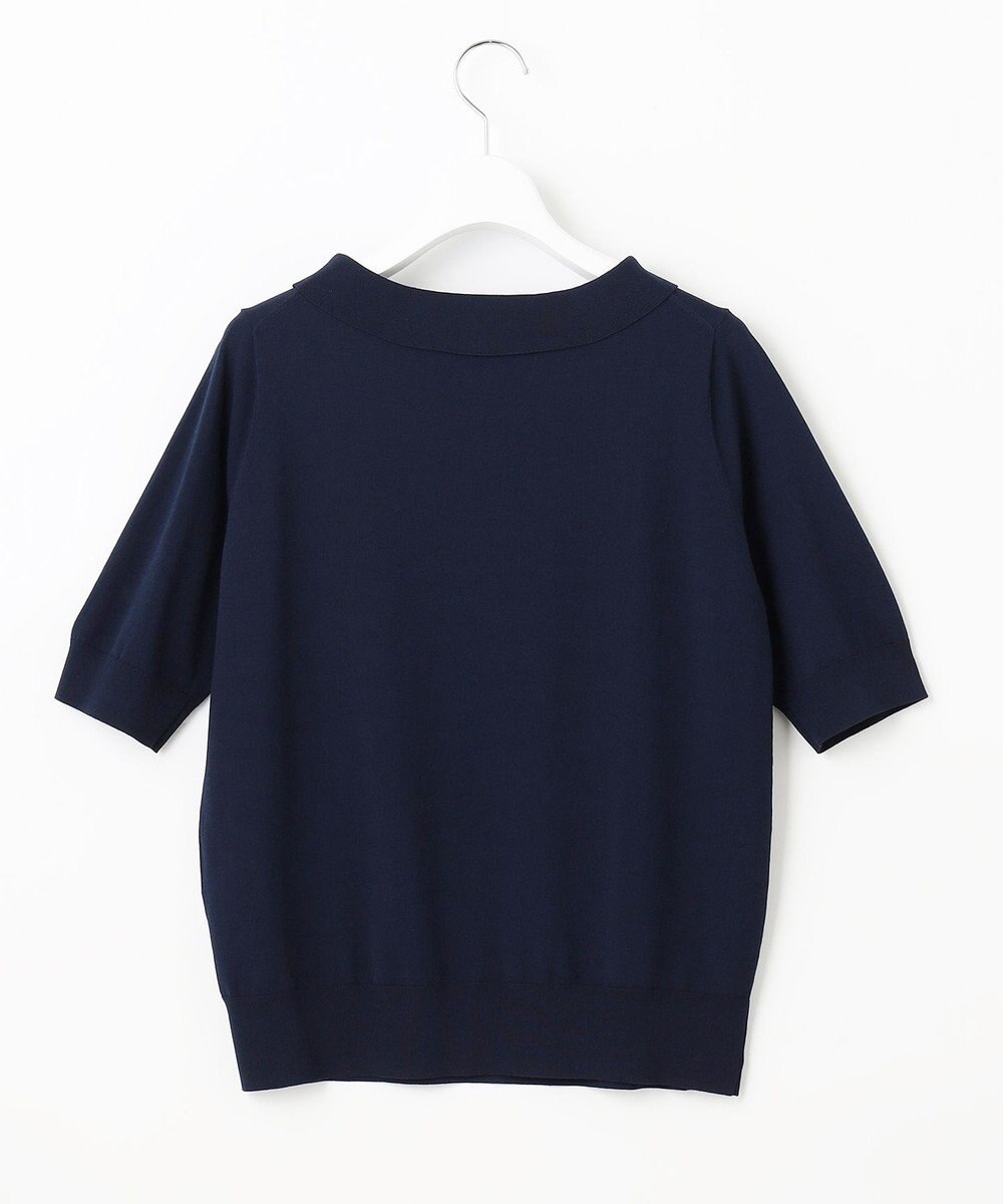 23区 L 【WEB限定】レーヨンポリエステルストレッチ 襟デザイン ニット 