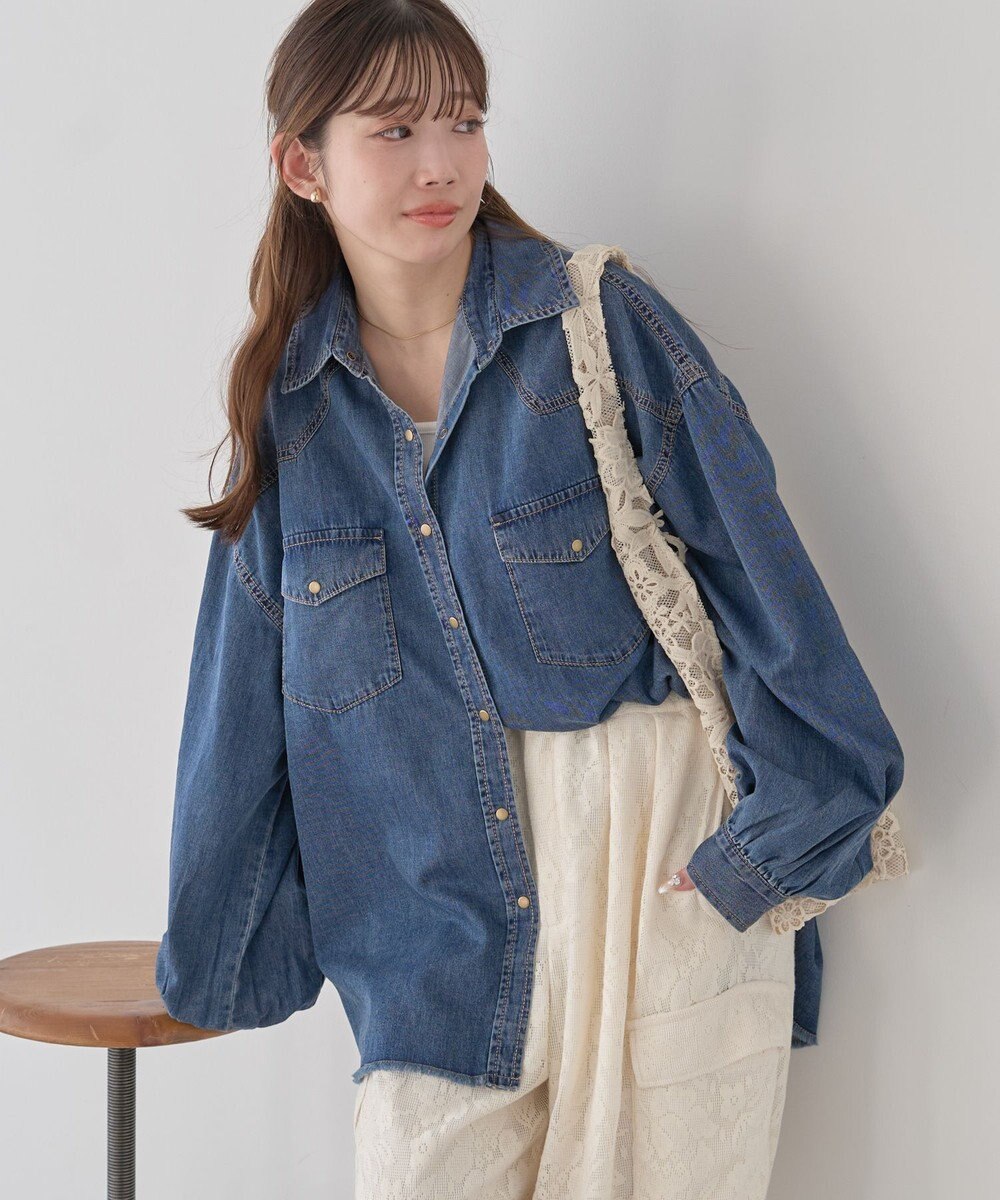 earth music&ecology 【予約】ウエスタンデニムシャツ 