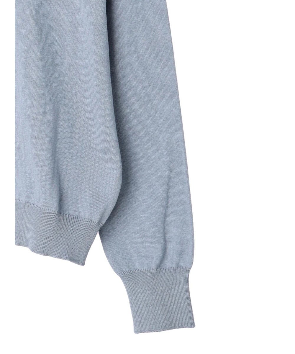 earth music&ecology バックボタンクルーネックニットプルオーバー 