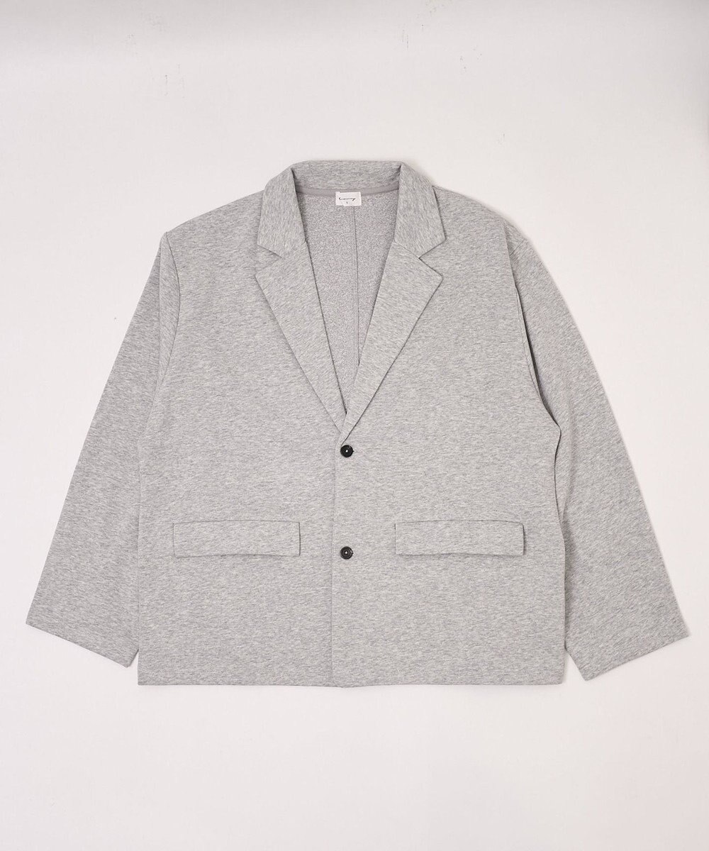 WEGO 【ユニセックス着用ITEM/MLサイズ展開】ボンディングスウェットテーラードジャケット 