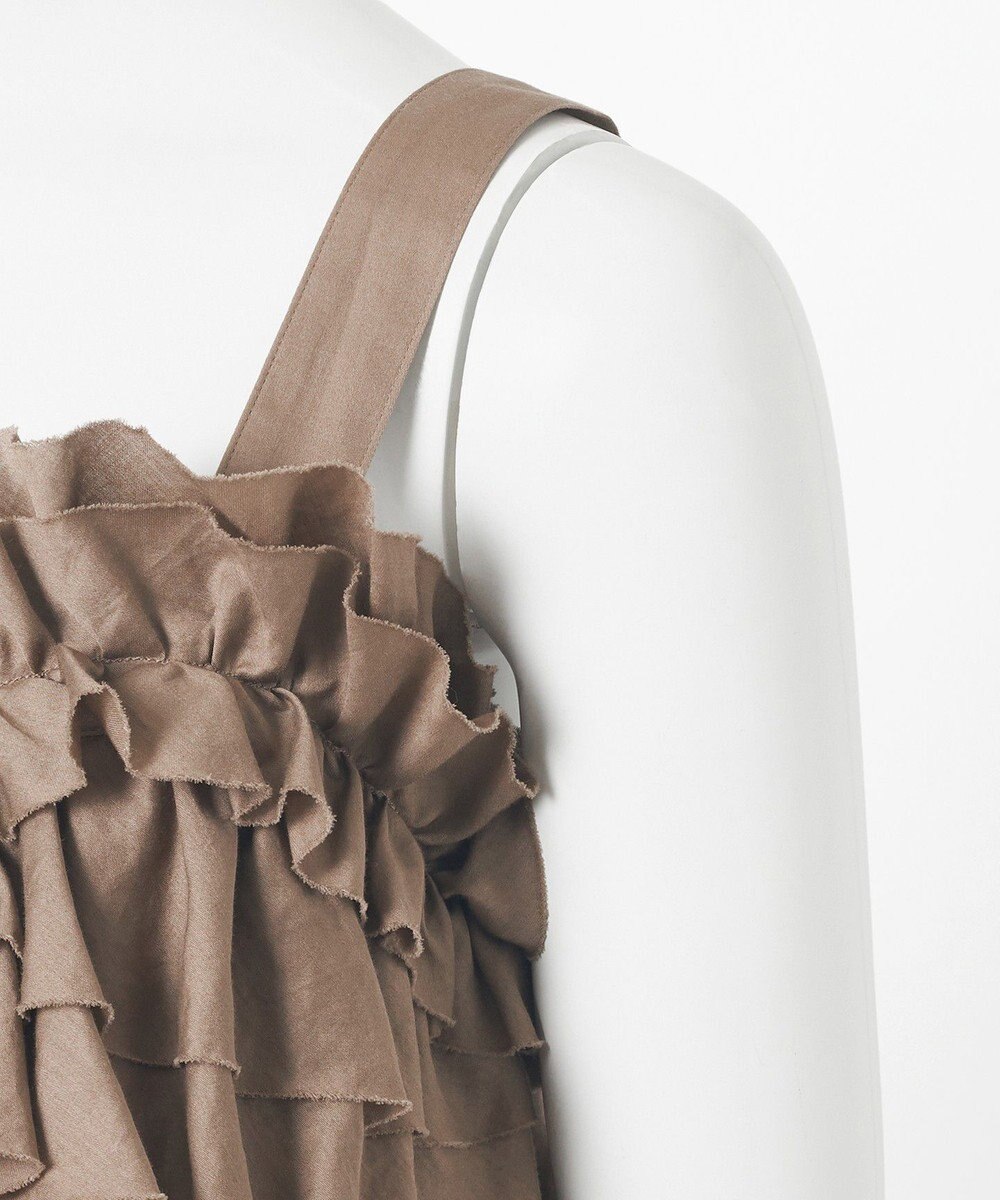 23区 【GOLD LABEL】コットンサテン フリルキャミソール 