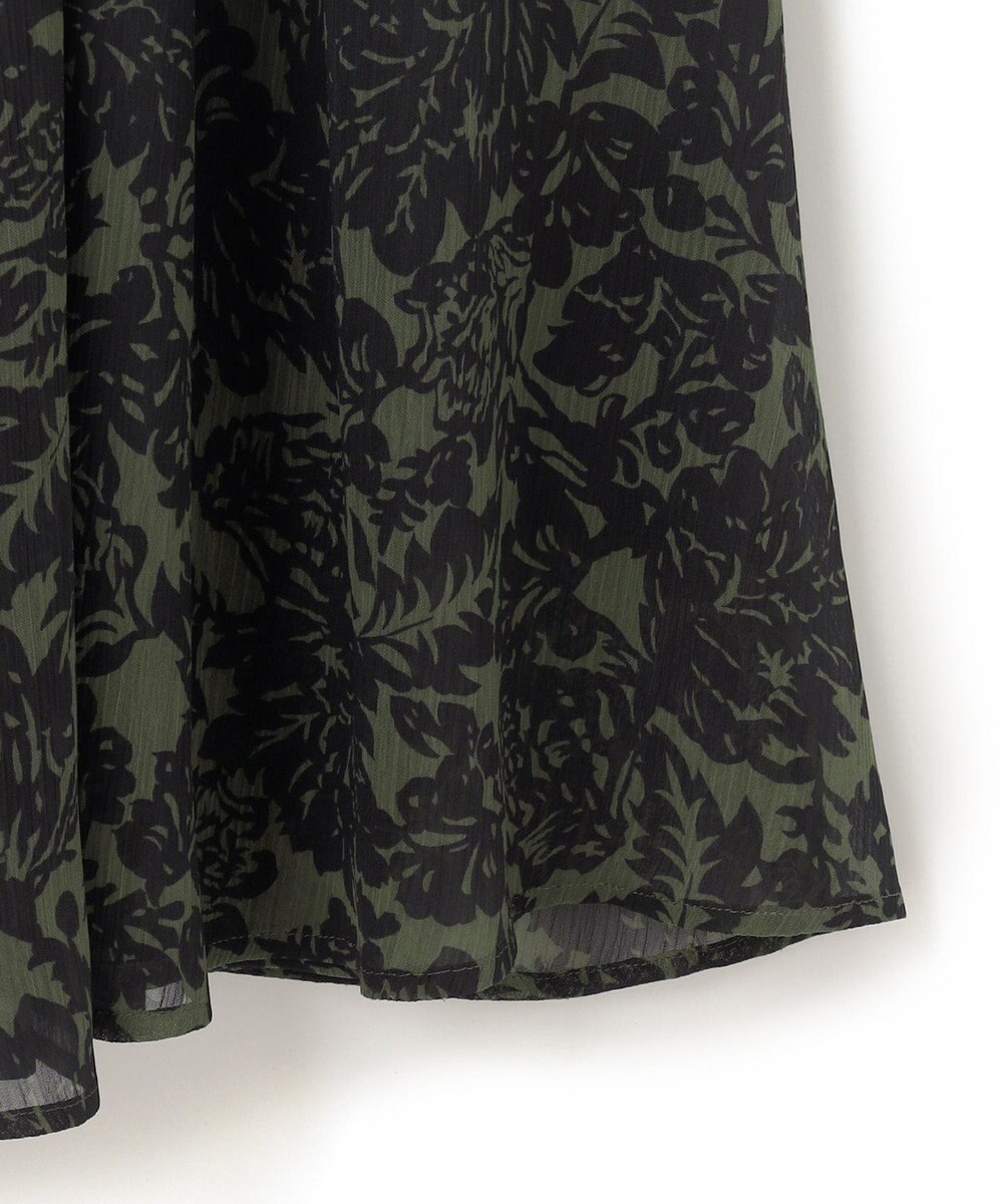 23区 L 【洗える】ボタニカルプリント フレア スカート 