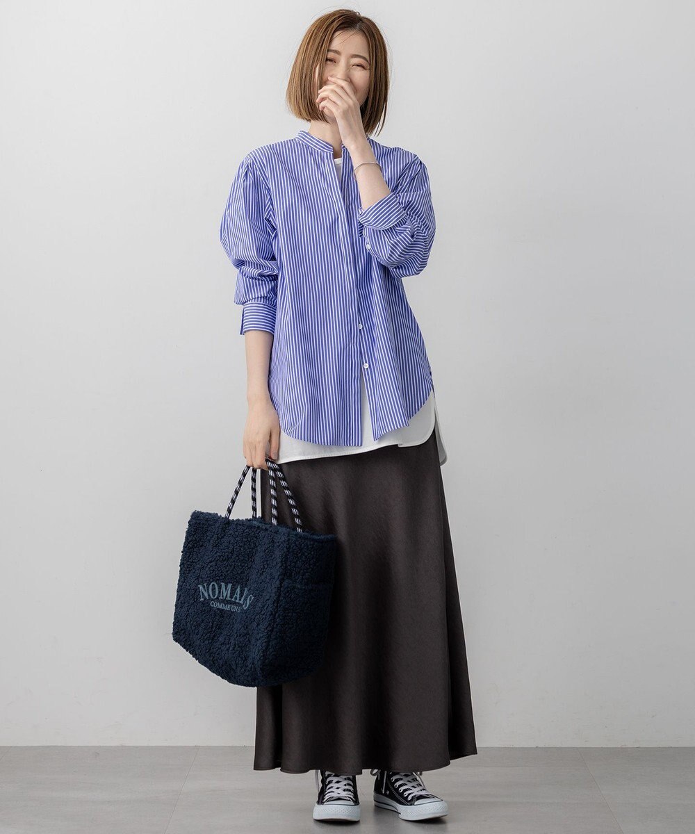 23区 L 【滝沢眞規子さん着用/mi-molletコラボ/洗える】CANCLINI デザイン シャツ 