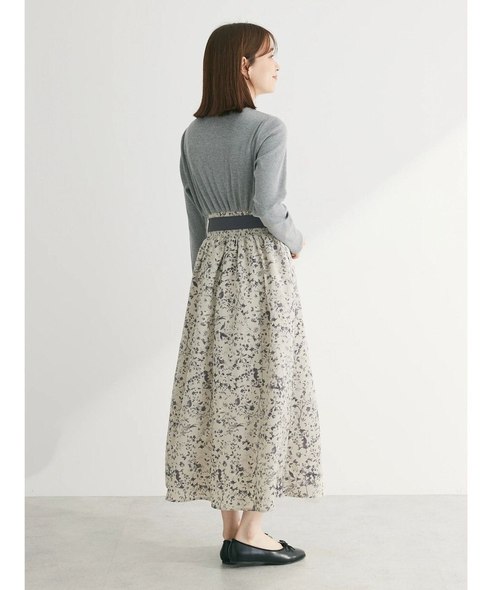 Green Parks ・ＥＬＥＮＣＡＲＥ　ＤＵＥ　リブ×フラワーキリカエワンピ 