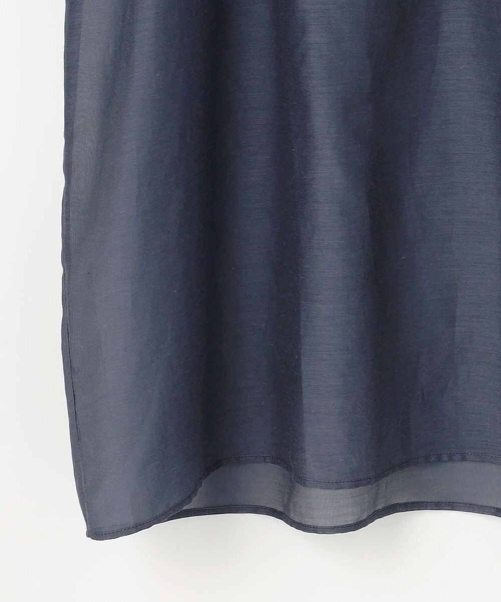 自由区 【洗える】シルクコットンローンスモッキング刺繍 ブラウス 