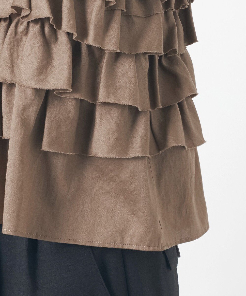 23区 【GOLD LABEL】コットンサテン フリルキャミソール 