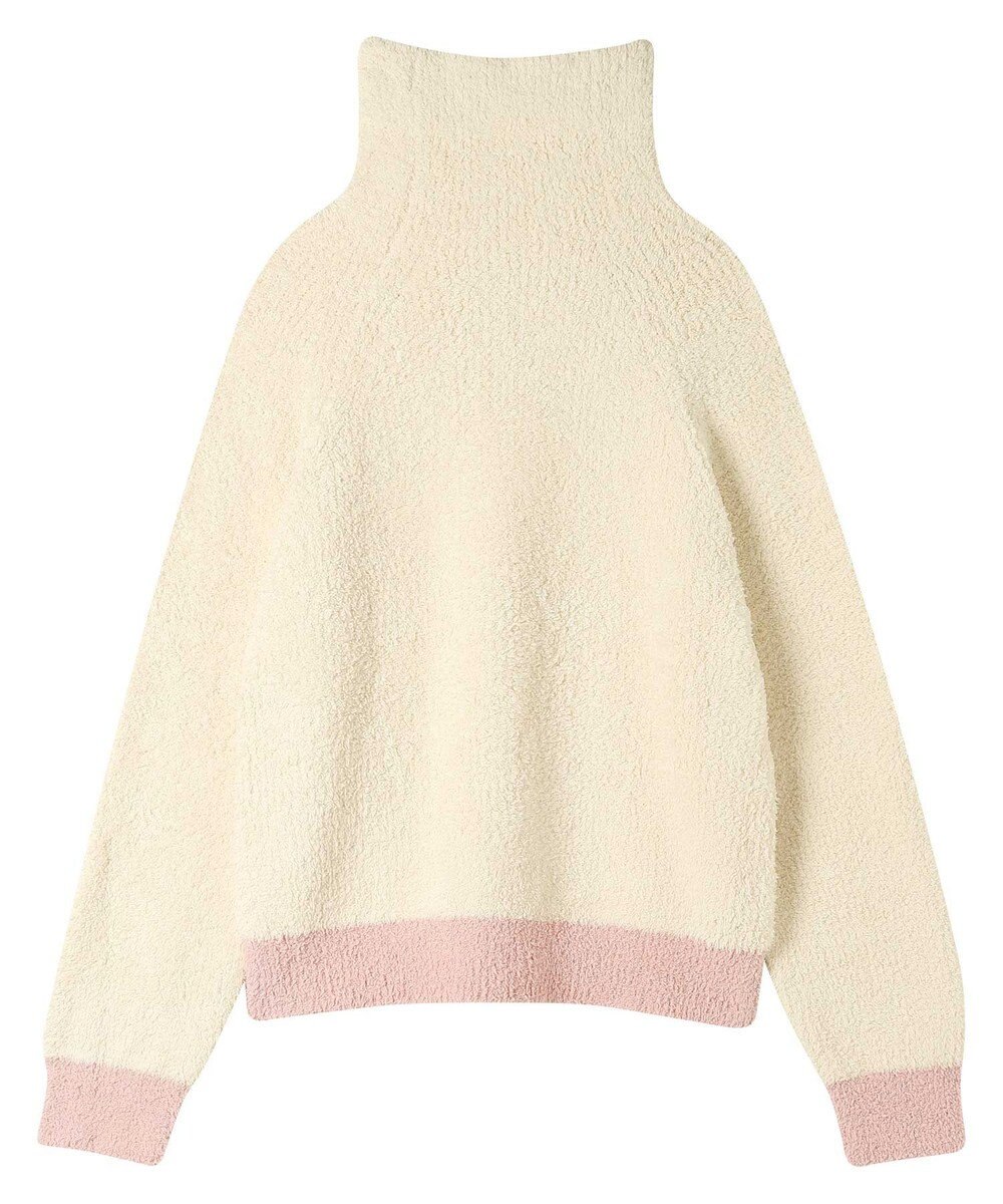une nana cool カラーブロッキング　タートルネックプルオーバー 