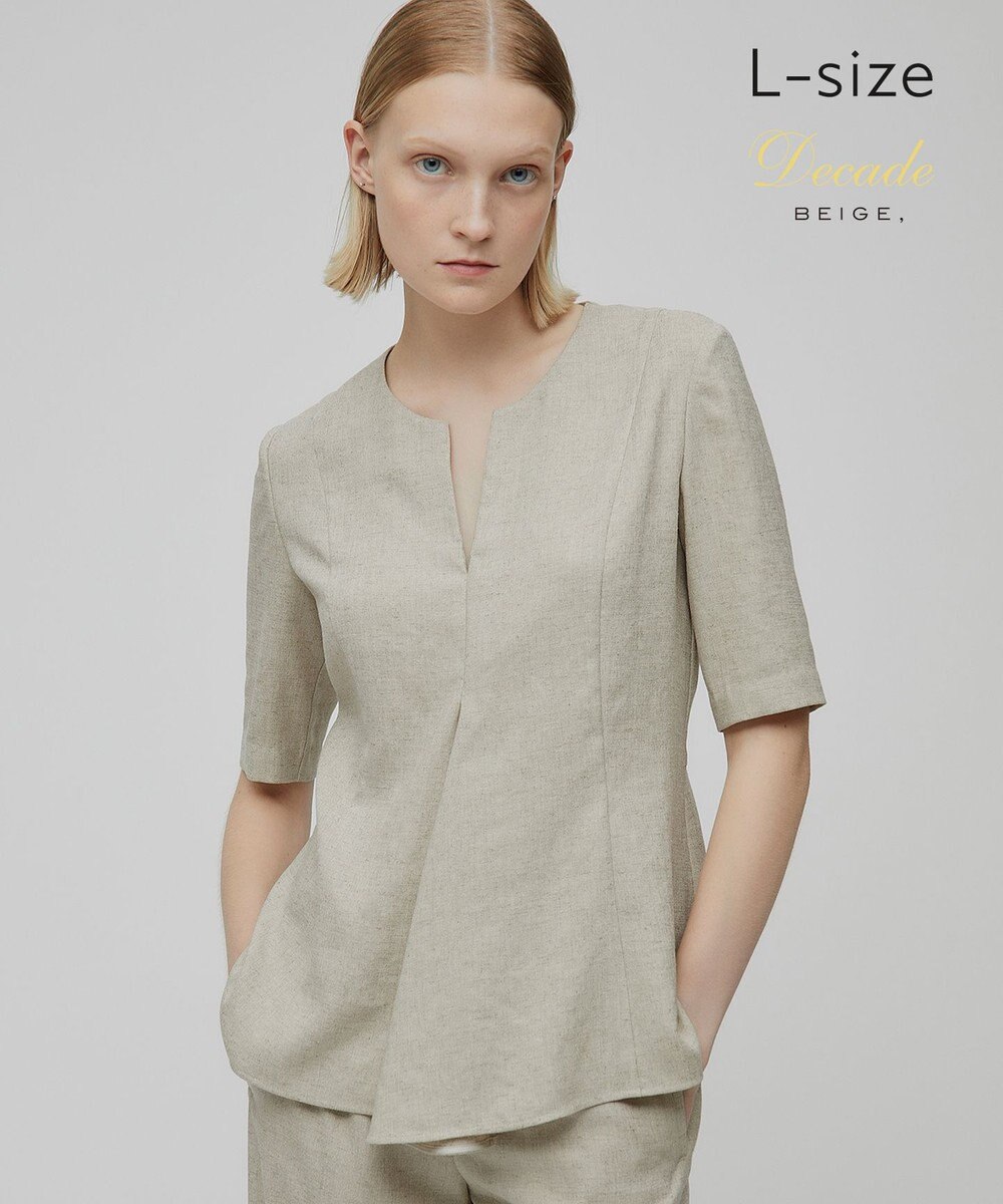 BEIGE， 【L-size】CAROLE / ペプラムブラウス 