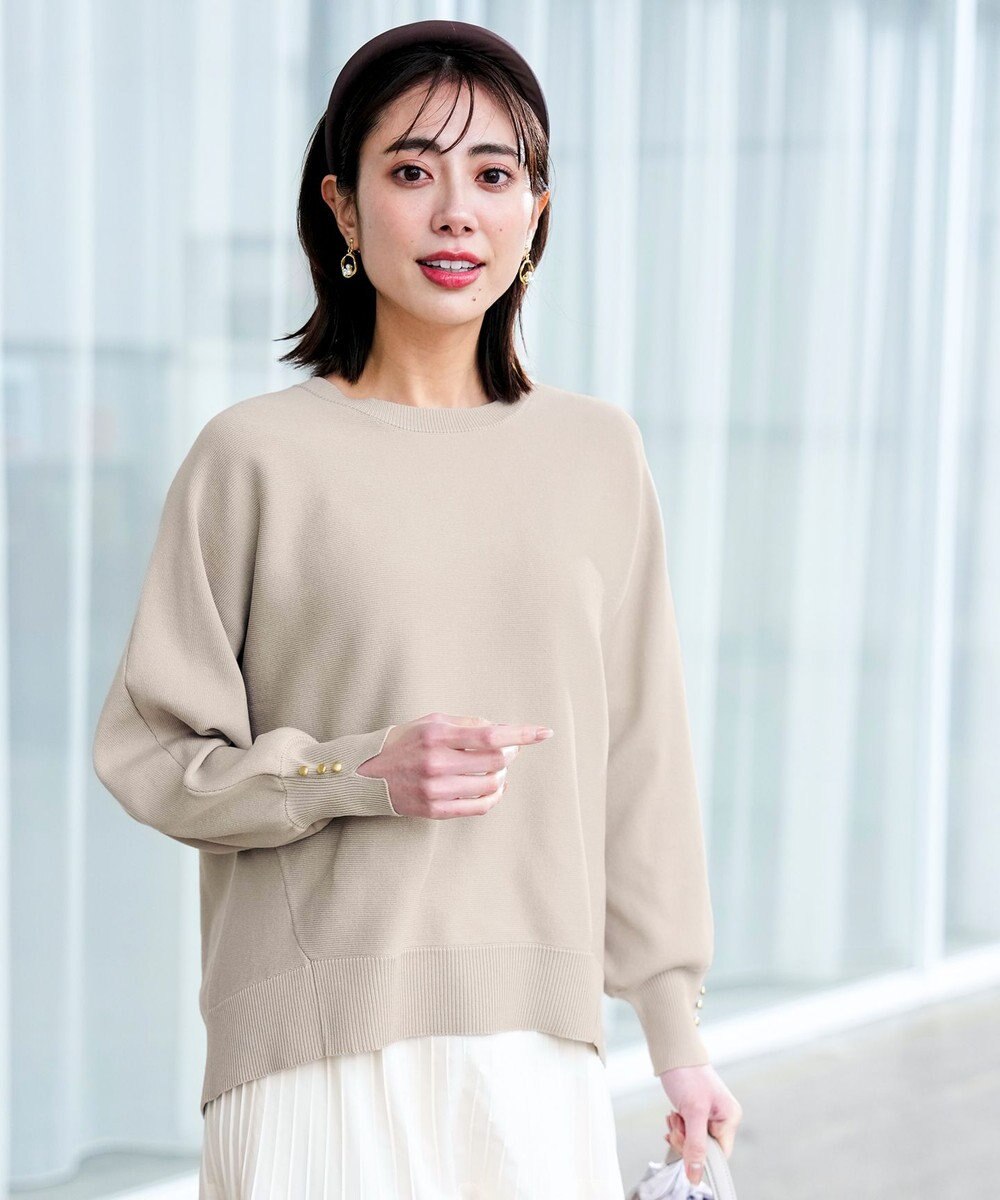 ANY SIS L 【花粉リリース】ドルマン ニット 