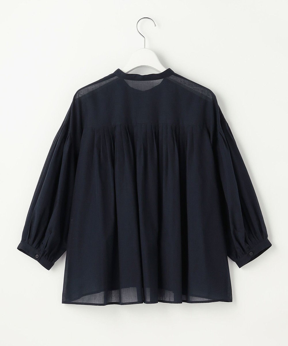 自由区 バンドカラーコットン ブラウス 