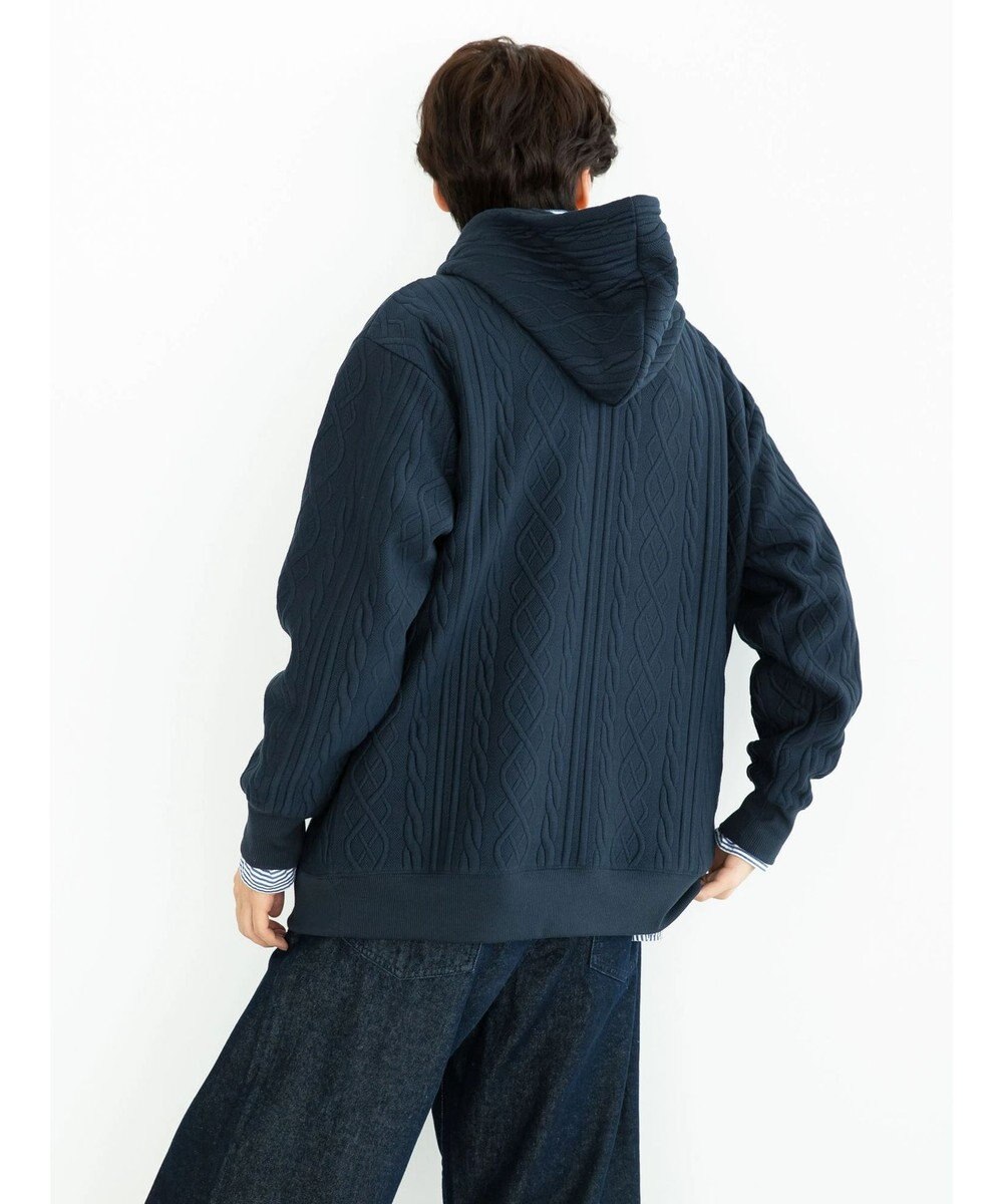 CRAFT STANDARD BOUTIQUE ケーブル柄カットパーカー1 