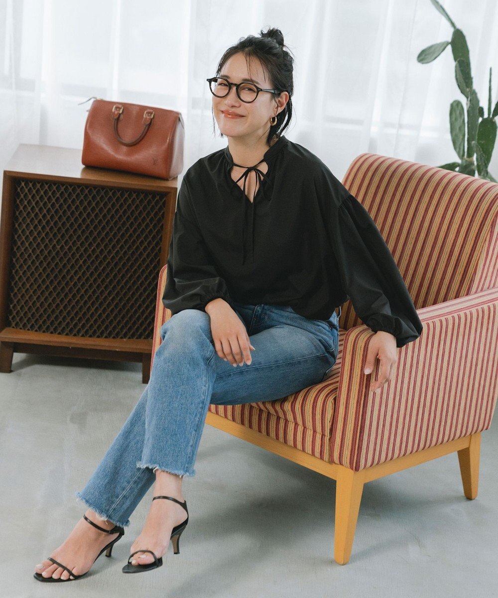 #Newans 【ANSWER for 男の子ママ】スリットネックパフスリーブブラウス 