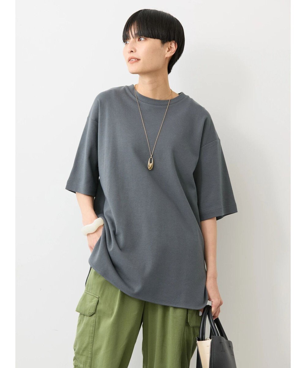 AMERICAN HOLIC 抗菌防臭＋ＵＶカット裾ラウンドカットチュニック 