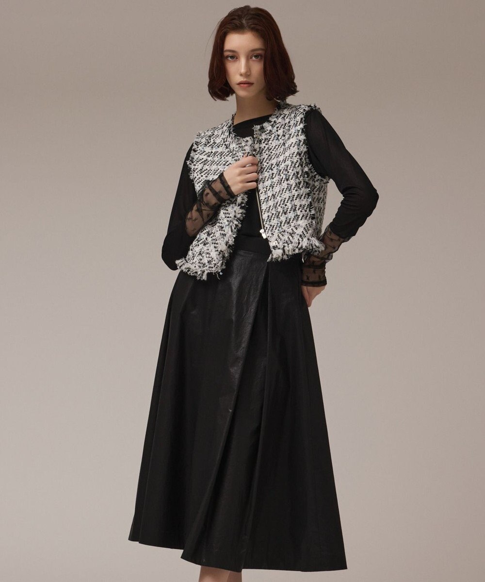 GRACE CONTINENTAL コンパクトツイードベスト 