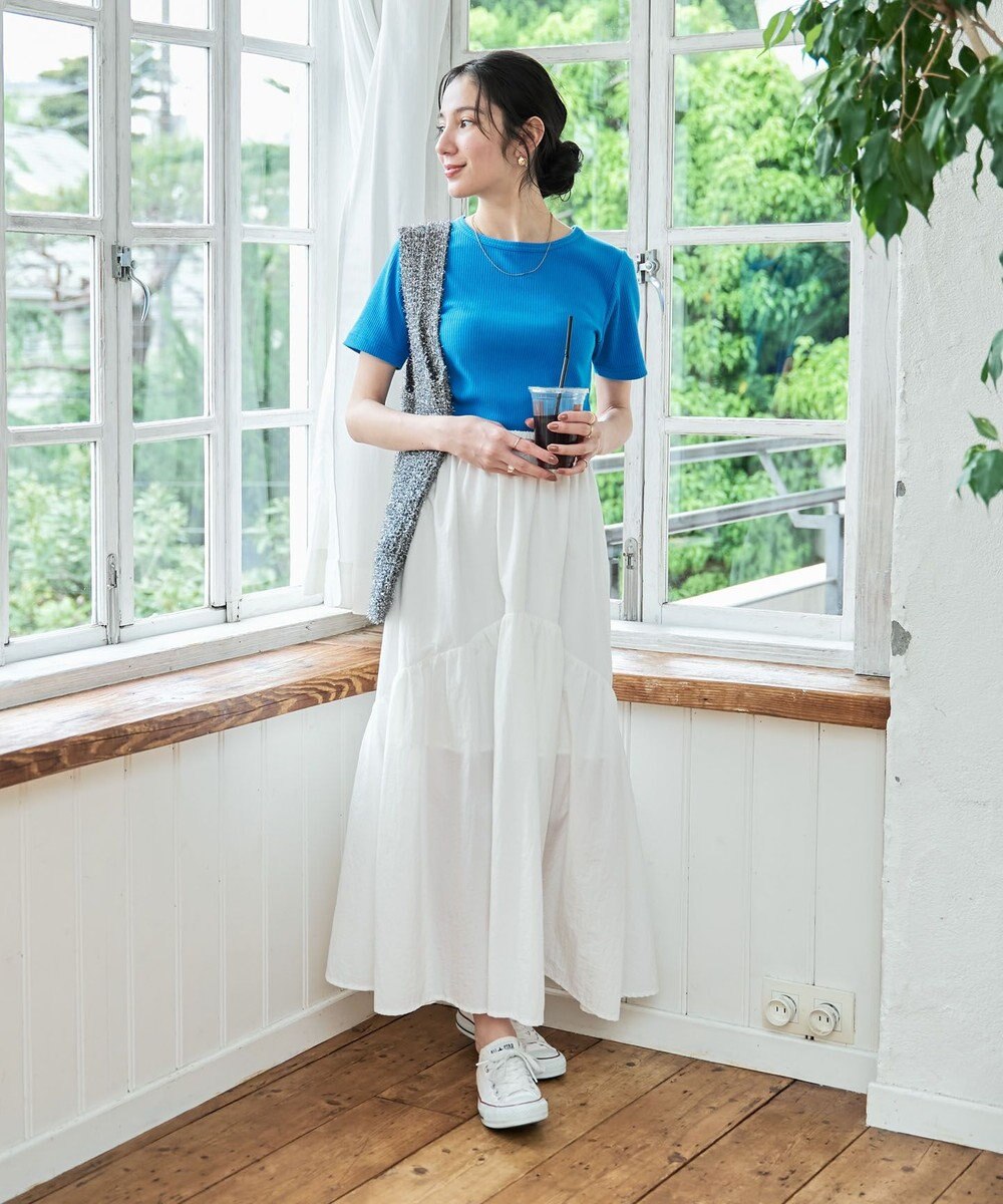 WEGO 【洗える/SML】コンパクトリブT 