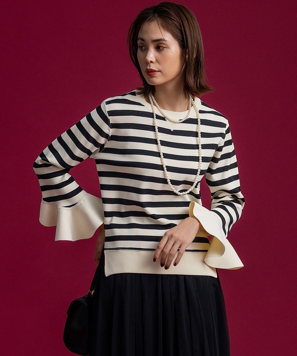 組曲 【組曲×setsuko sagittaire】スウェットライクニットプルオーバー 