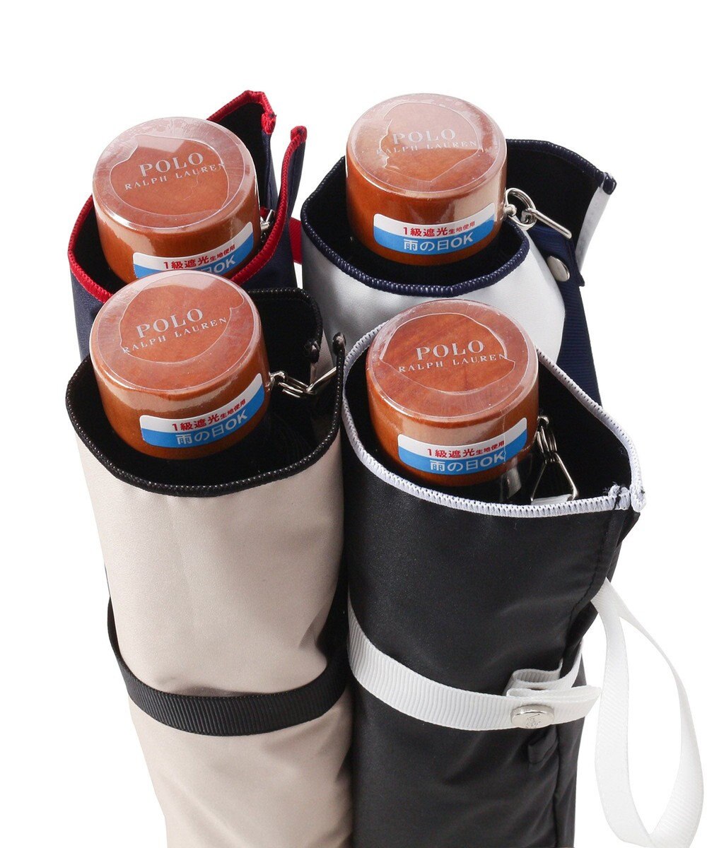 MOONBAT POLO RALPH LAUREN 晴雨兼用日傘 折りたたみ傘 ワンポイントPP／一級遮光 遮熱 UV 
