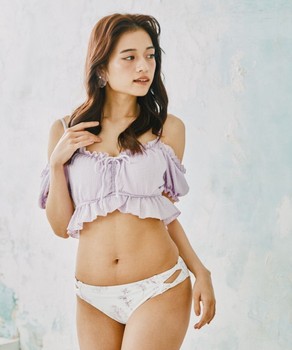 San-ai Resort（三愛水着楽園） 軽い着け心地でしっかり盛れる【楽盛り水着】　パフスリーブワイヤービキニ　9M　【San-ai Resort（サンアイリゾート）】 