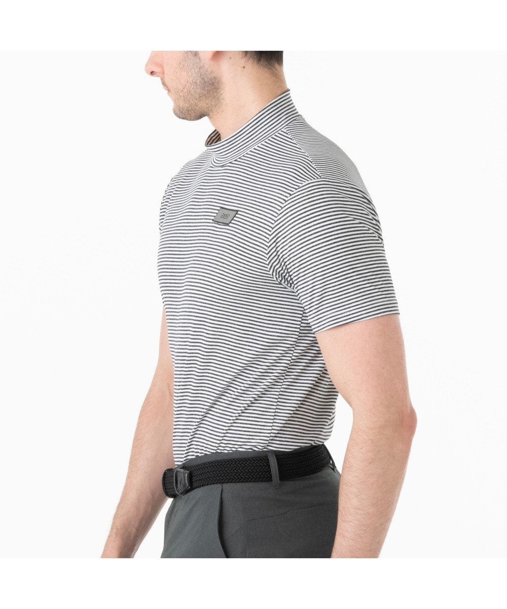 ZERO HALLIBURTON メランジ ボーダー モックネック シャツ ZHG-A4S5 82815 ゴルフウェア 