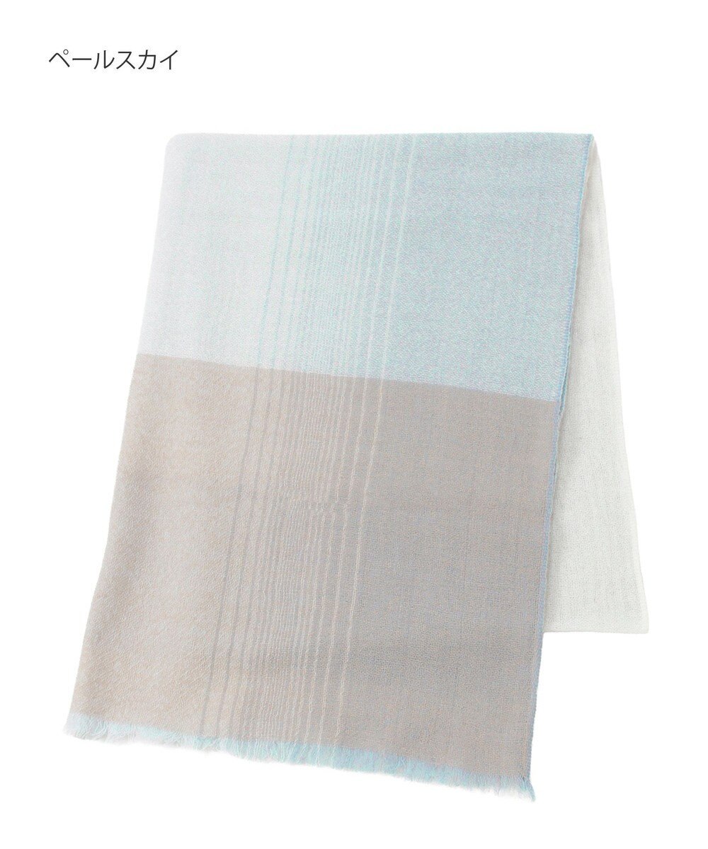 MOONBAT FURLA(フルラ）カシミヤ100％ オンブレー チェック ストール 手洗いOK 