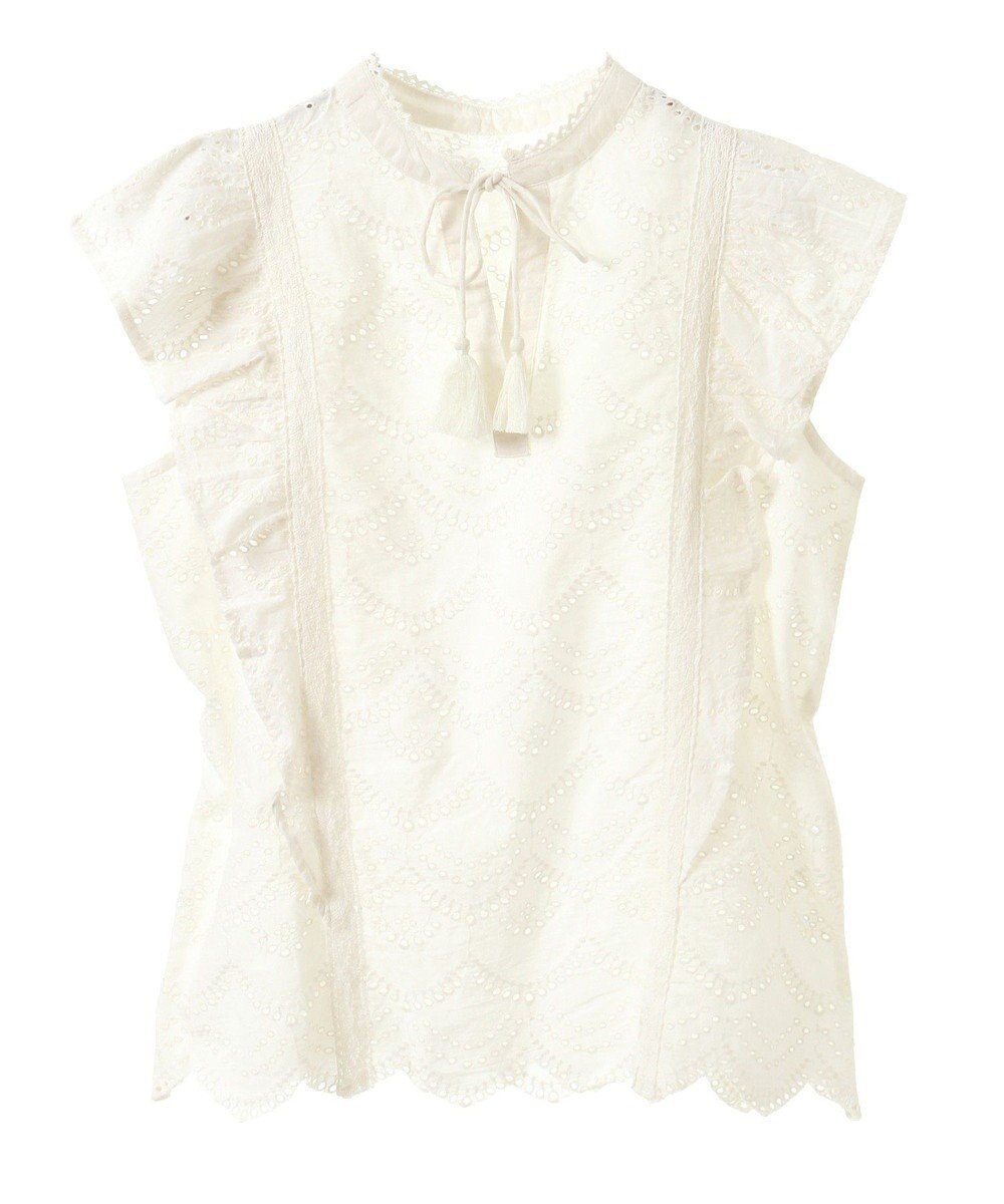 CRAFT STANDARD BOUTIQUE インド綿フリル使いシフリーブラウス 