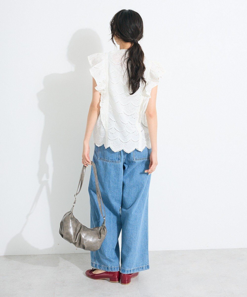 CRAFT STANDARD BOUTIQUE インド綿フリル使いシフリーブラウス 