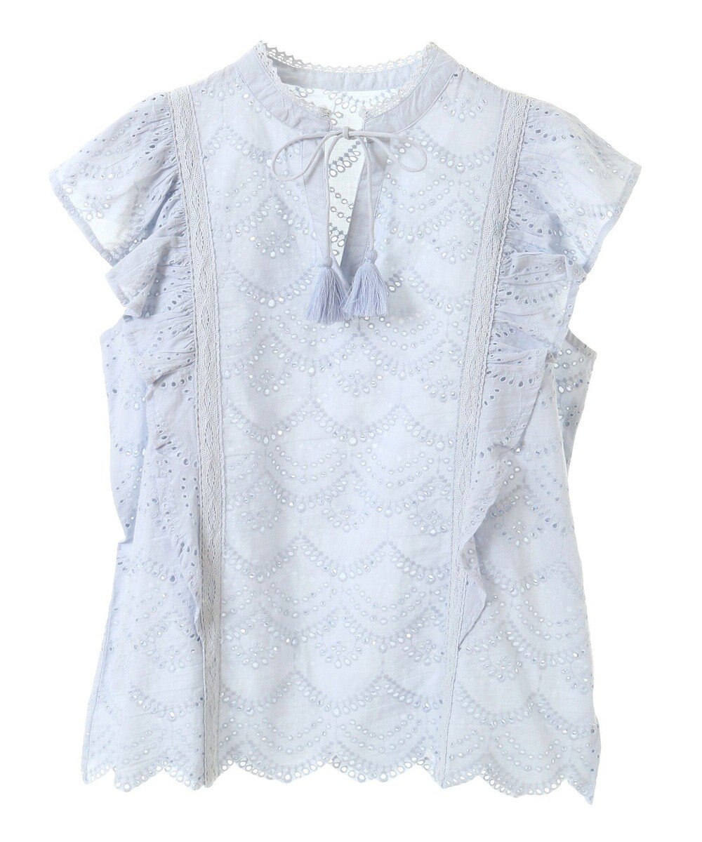 CRAFT STANDARD BOUTIQUE インド綿フリル使いシフリーブラウス 