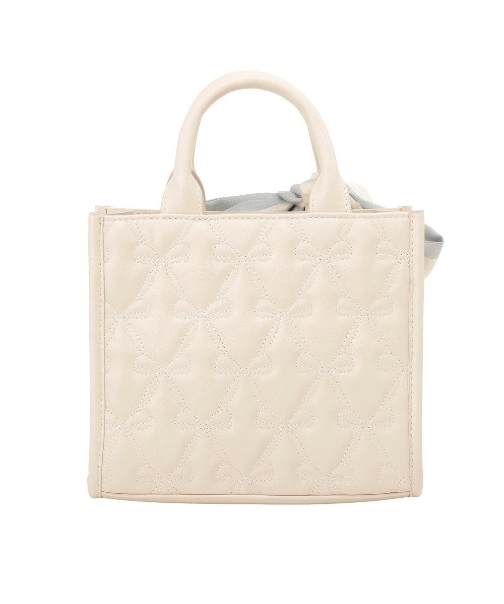 Maison de FLEUR スカーフ付きリボンキルティング2Wayスクエアトート 