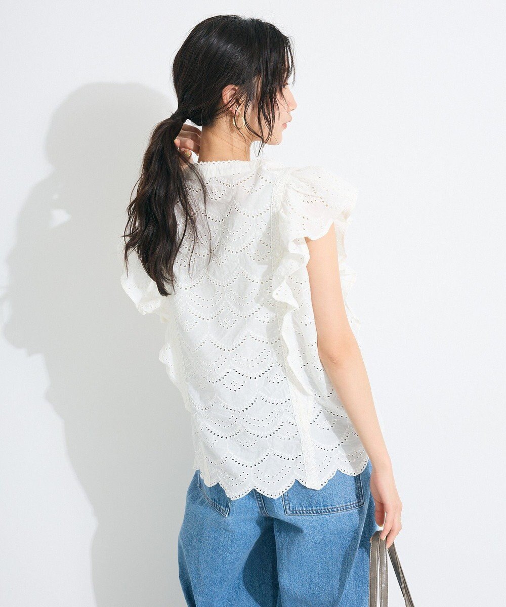 CRAFT STANDARD BOUTIQUE インド綿フリル使いシフリーブラウス 