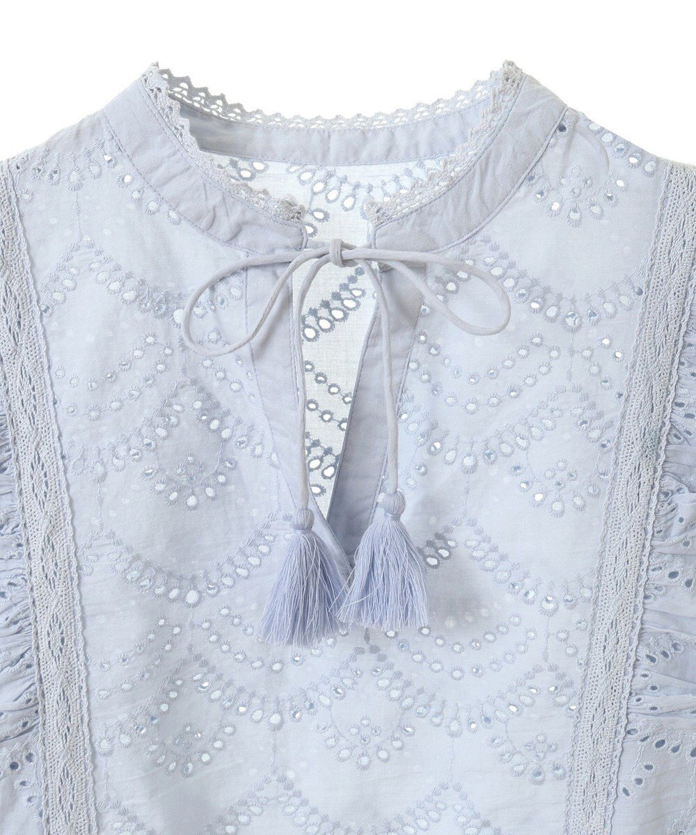 CRAFT STANDARD BOUTIQUE インド綿フリル使いシフリーブラウス 