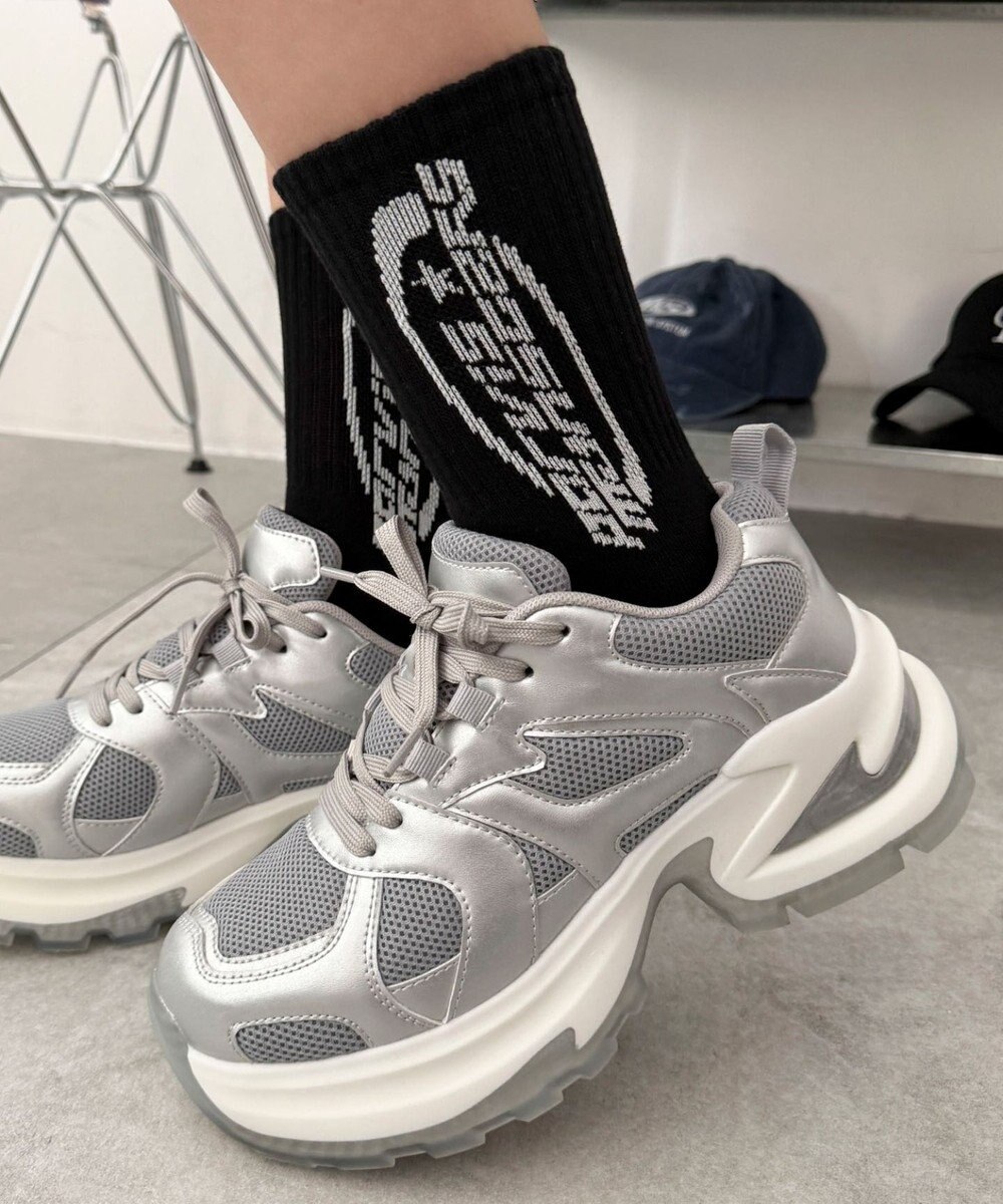 WEGO オーバルロゴデザインソックス 