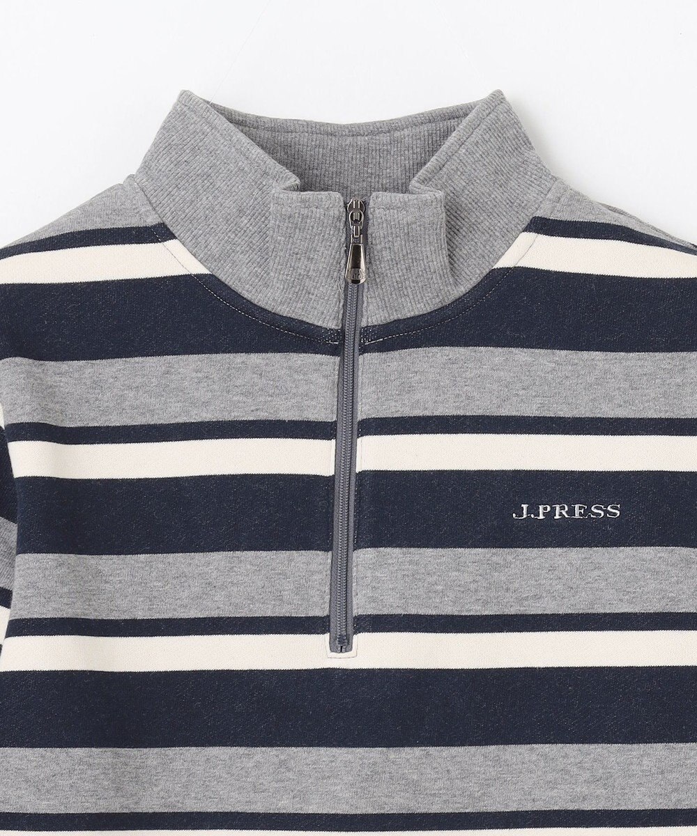 J.PRESS KIDS 【140-170cm】ハーフジップ ボーダー トレーナー 