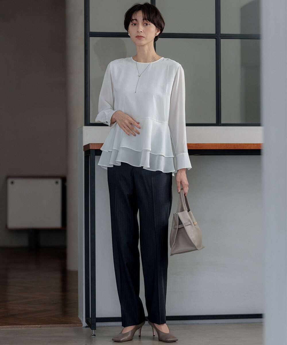 23区 S 【洗える】テプラマットシフォン ブラウス 