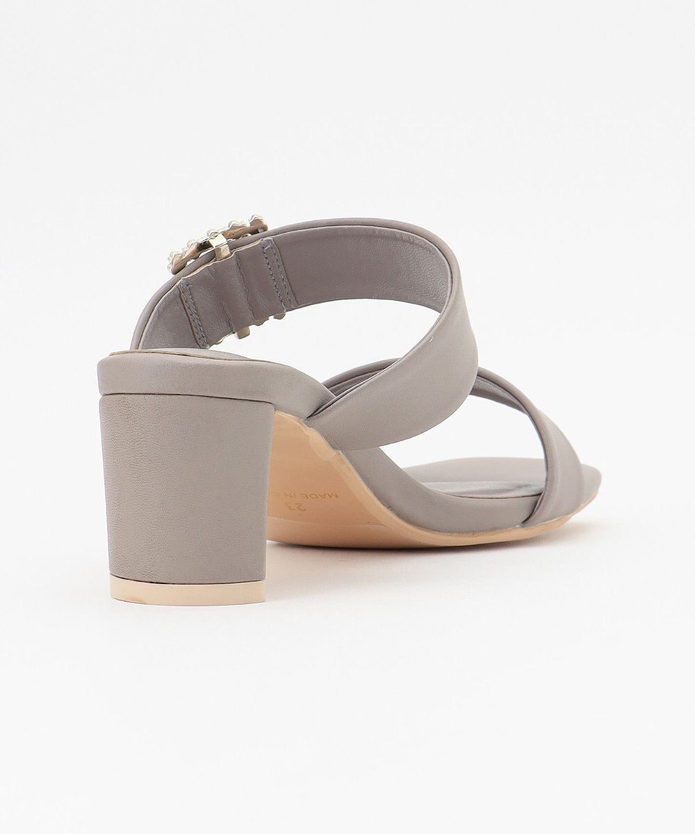 自由区 ビジューバックルサンダル 