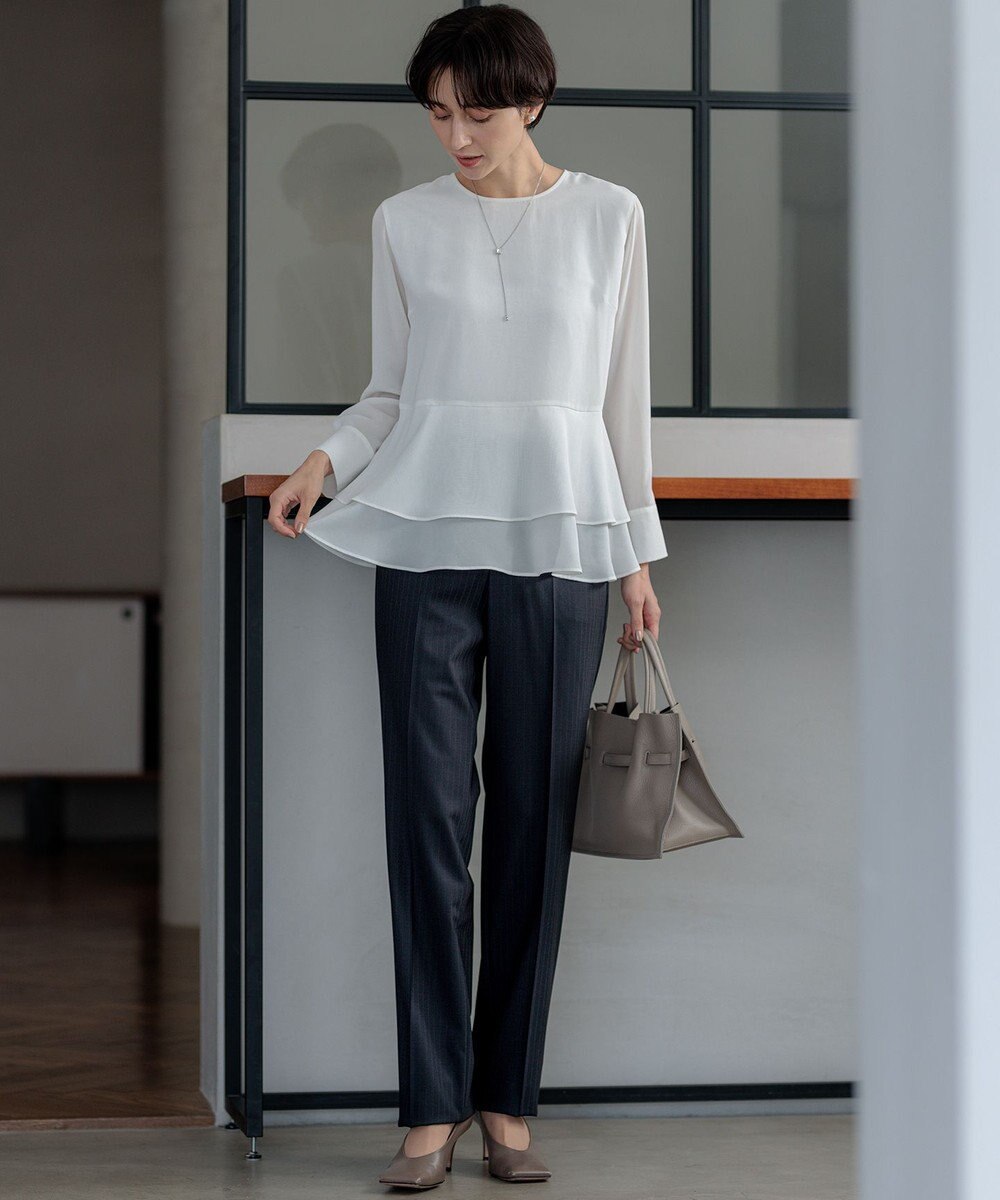 23区 【洗える】テプラマットシフォン ブラウス 