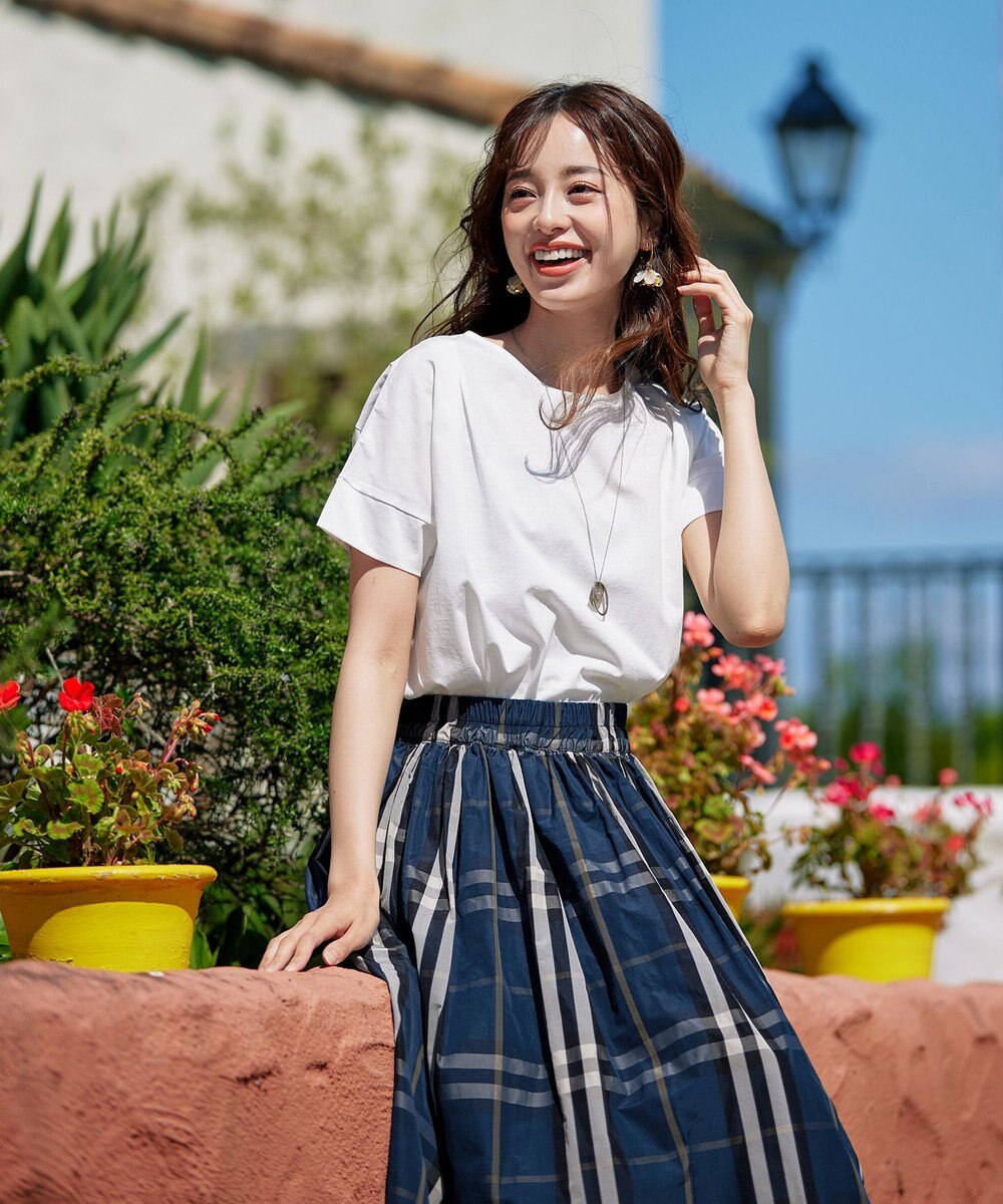 Tiaclasse 【洗える】メモリータフタチェックスカート 